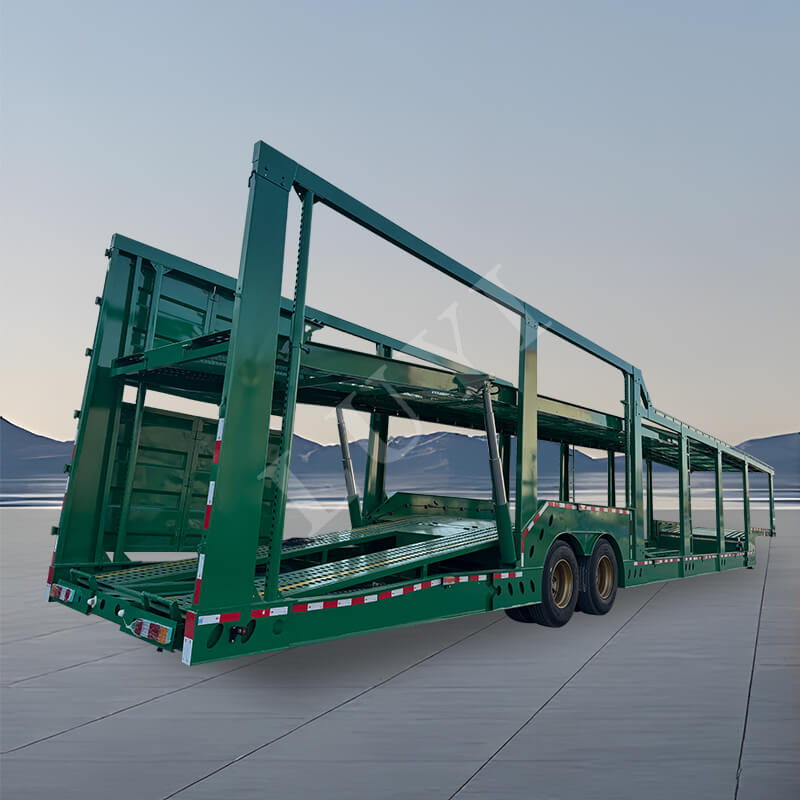 2 tengelyes járműszállító utánfutó, autószállító félpótkocsi