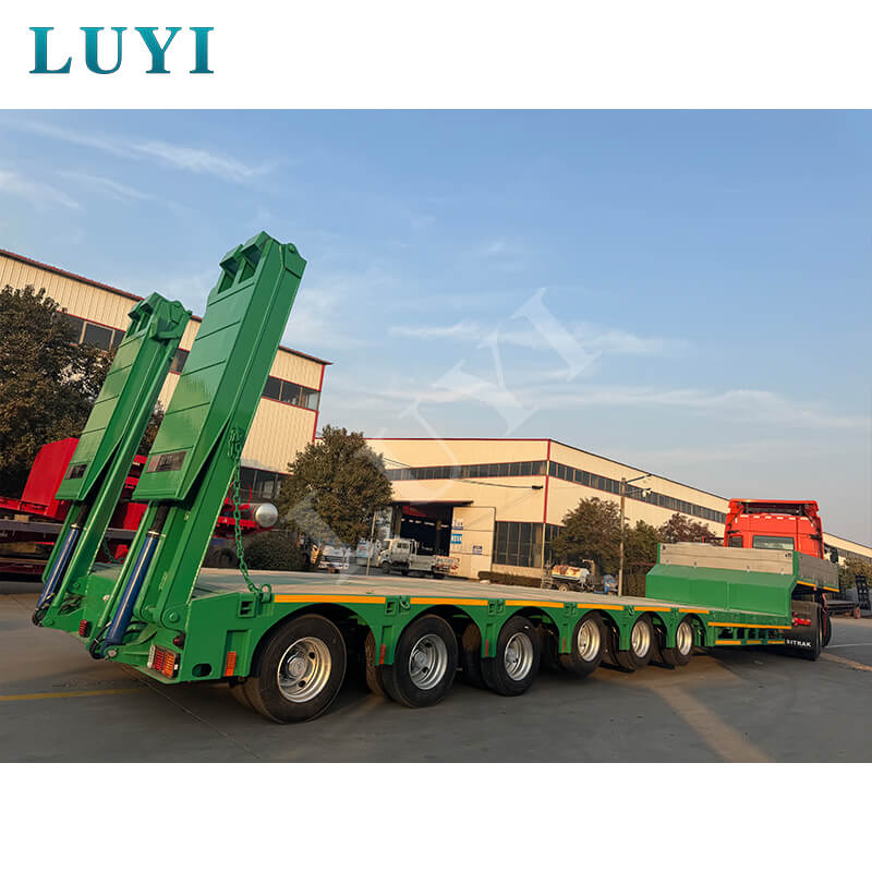 Shandongban, Kínában készült! Luyi 6 tengelyes alacsony ágyas félpótkocsi Szudánba szállítva