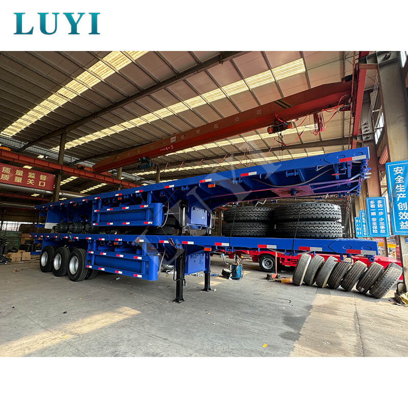 3 tengelyes 4 láb 50 tonnás platós félpótkocsi