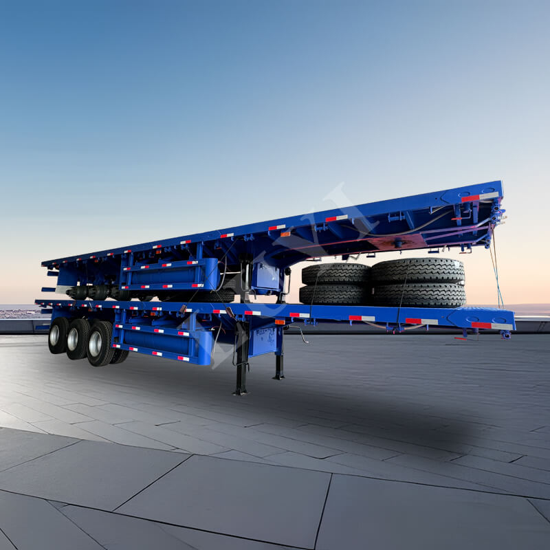 3 tengelyes 50 tonnás platós félpótkocsi eladó