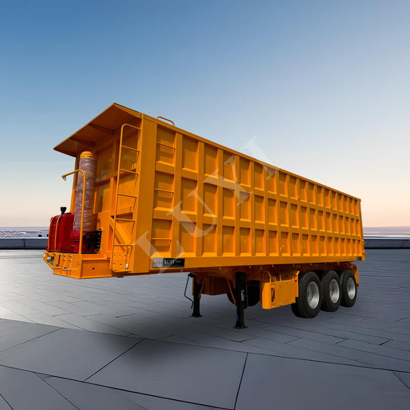 3 tengelyes 60 tonnás hátsó billenős billenő félpótkocsi