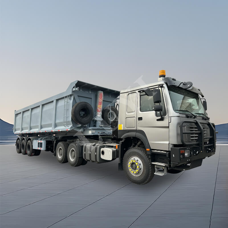 3 Háromtengelyes, U-alakú oldalsó billenő teherautó-szállító utánfutó