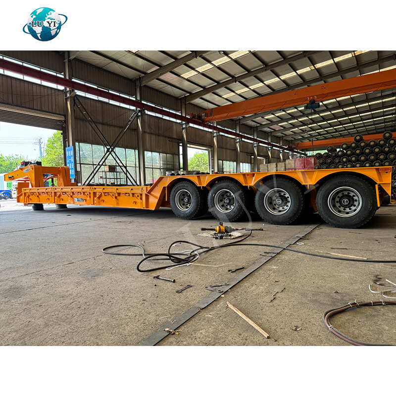 4 tengelyes 100 tonnás Alacsony ágyás hattyúnyak félpótkocsi teherautó