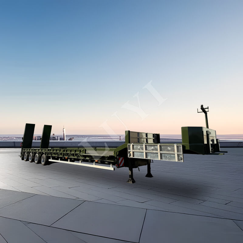 4 tengelyes, 60 tonnás hattyúnyakú alacsony félpótkocsi 4 tengelyes, 60 tonnás hattyúnyakú alacsony félpótkocsi