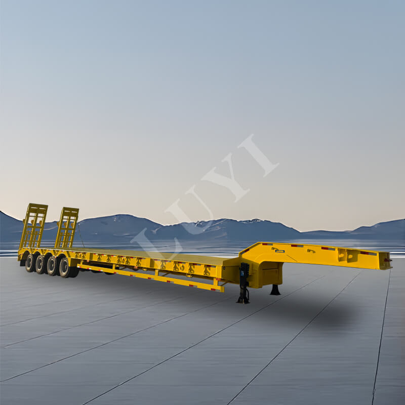 4 tengelyes, 80 tonnás testre szabott hattyúnyakú, alacsony fiú utánfutó