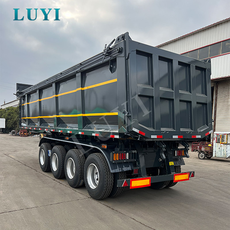 4 tengelyes hátsó billenő félpótkocsi ömlesztett anyagok szállításához