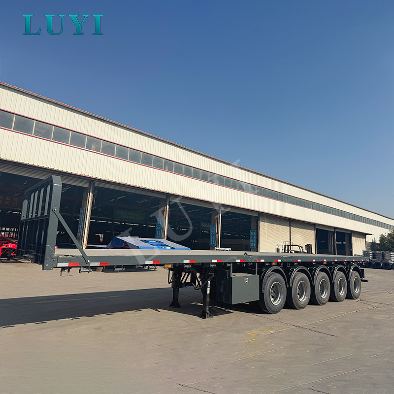 5 tengelyes 20 láb 40 láb konténeres utánfutó síkágyas platós félpótkocsi