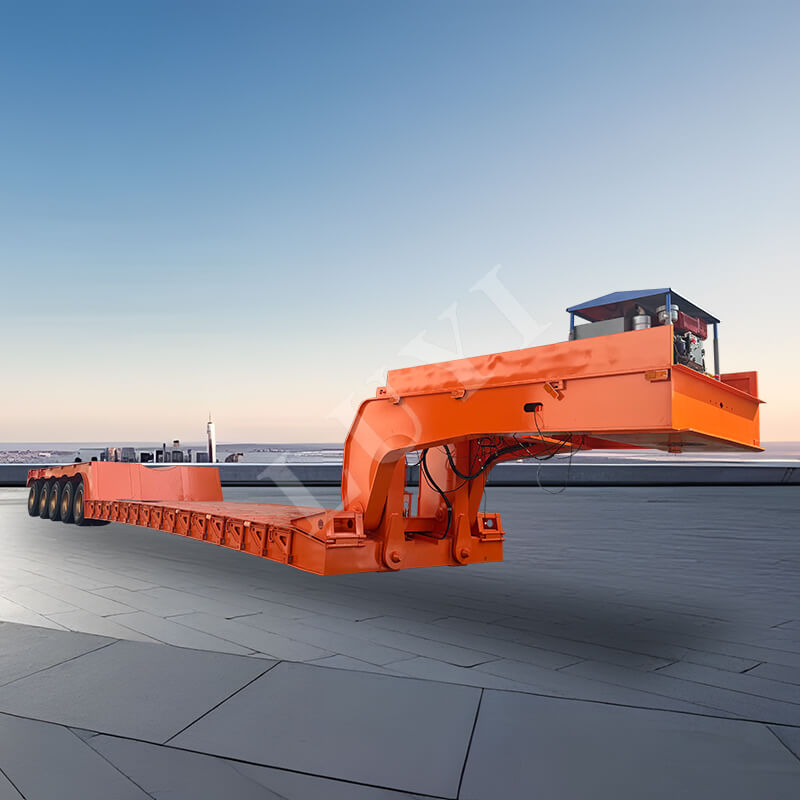 5 tengelyes levehető hattyúnyakú alacsony félpótkocsi 5 tengelyes levehető hattyúnyakú alacsony félpótkocsi