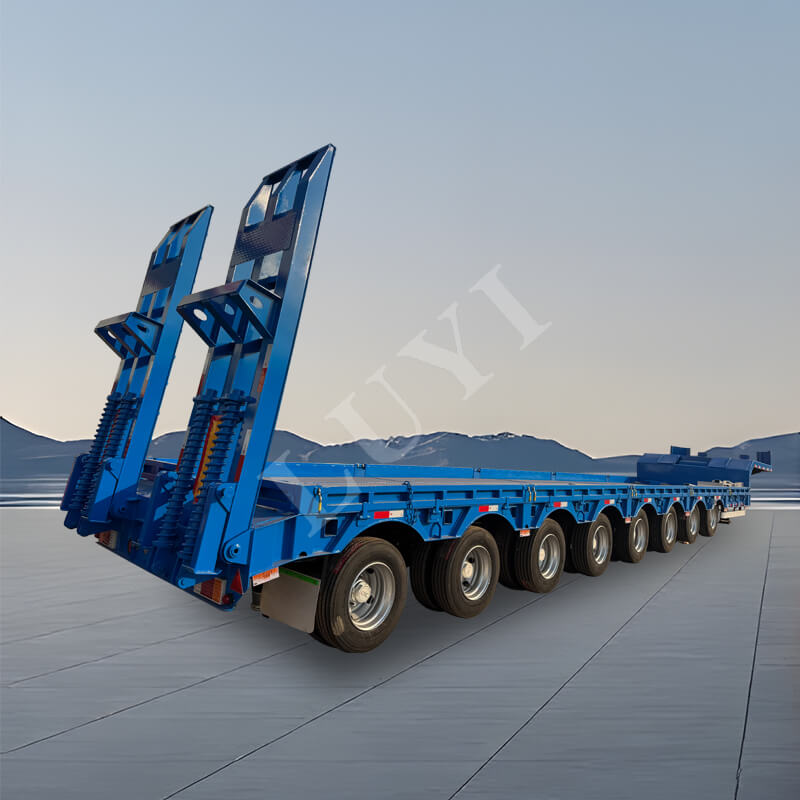 8 tengelyes, 150 tonnás hattyúnyakú, nagy teherbírású lowboy pótkocsi 8 tengelyes, 150 tonnás hattyúnyakú, nagy teherbírású lowboy pótkocsi