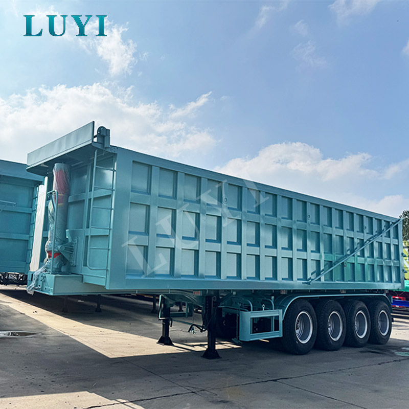 Vadonatúj 4 tengelyes 80 tonnás hátsó billenős billenő utánfutó