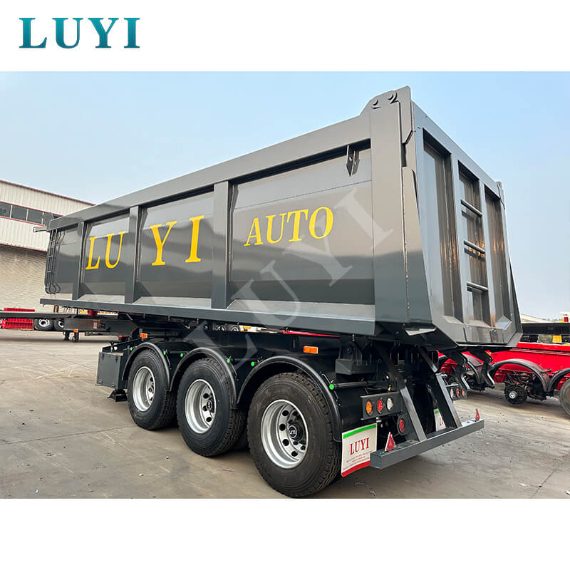 Kiváló minőségű 3 tengelyes hátsó billenős hidraulikus félpótkocsi