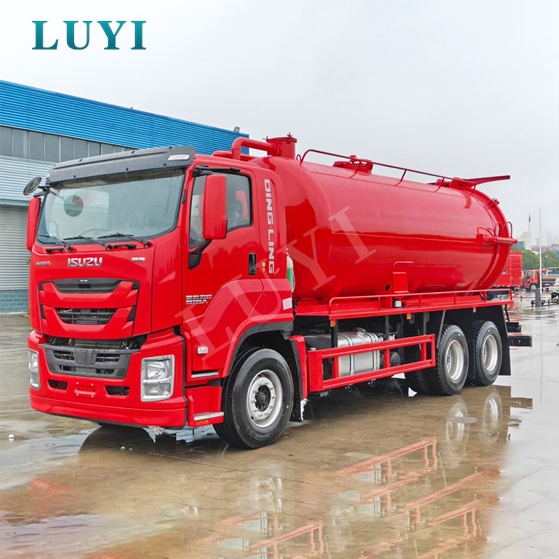 ISUZU GIGA 6×4 20CBM szennyvízszívó teherautó települési szennyvízelvezetéshez és iszapszállításhoz