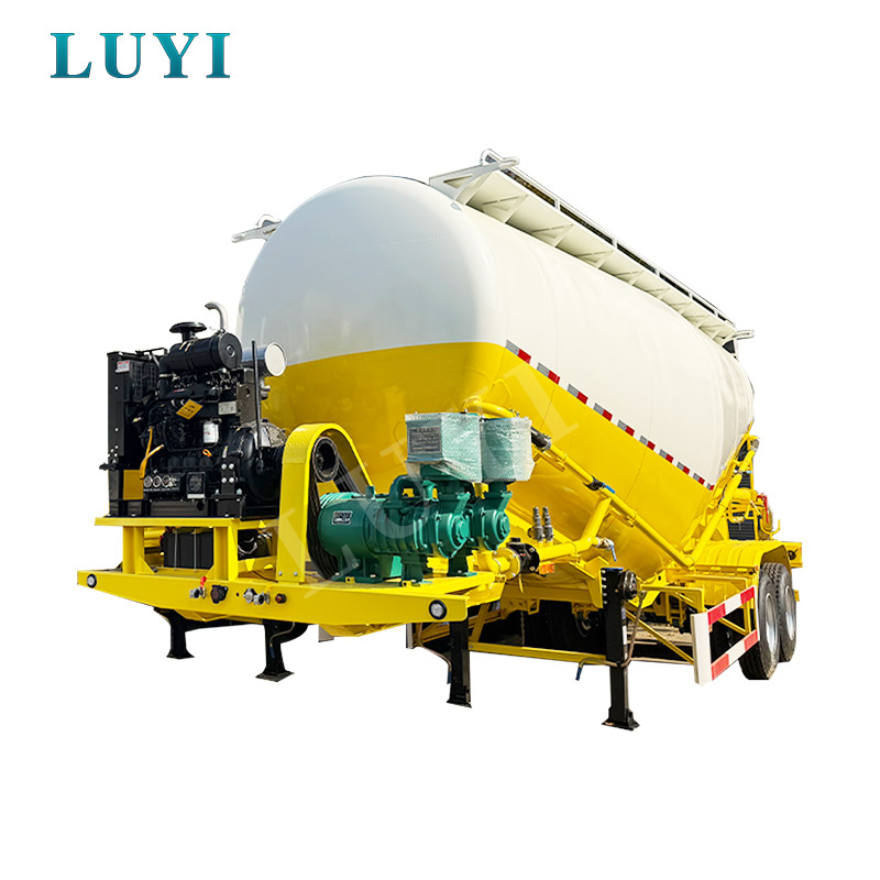 LUYI 3 tengelyes Yellow Cement Mixer Félpótkocsi eladó