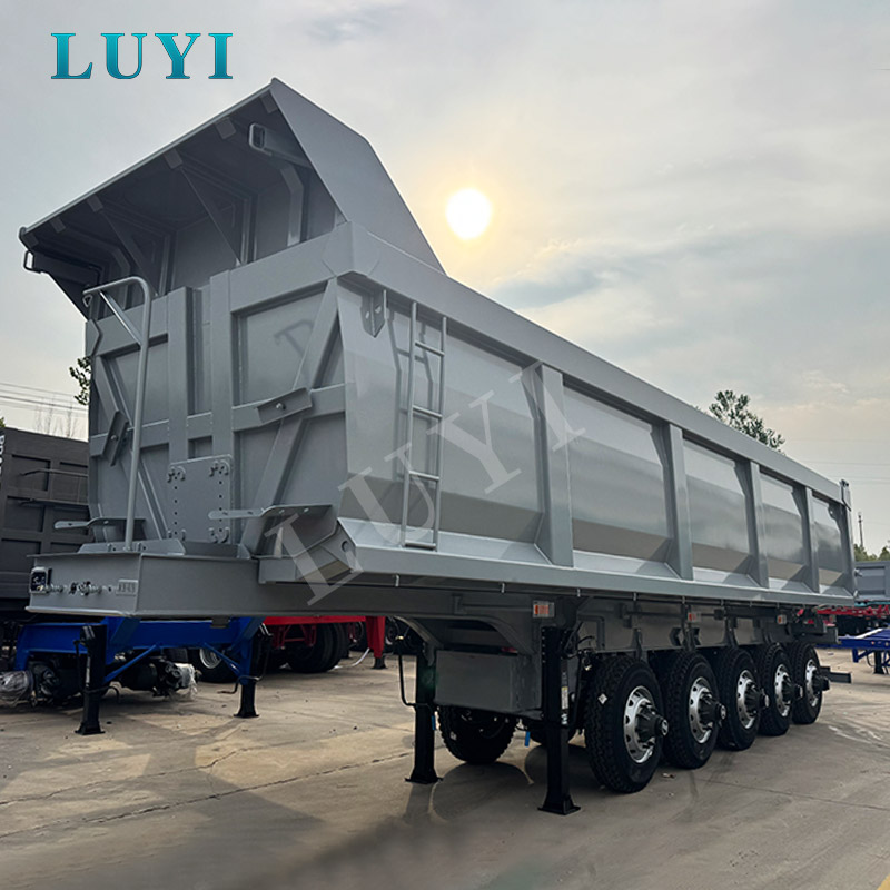 LUYI Grey Öttengelyes Hátsó billenős Félpótkocsi