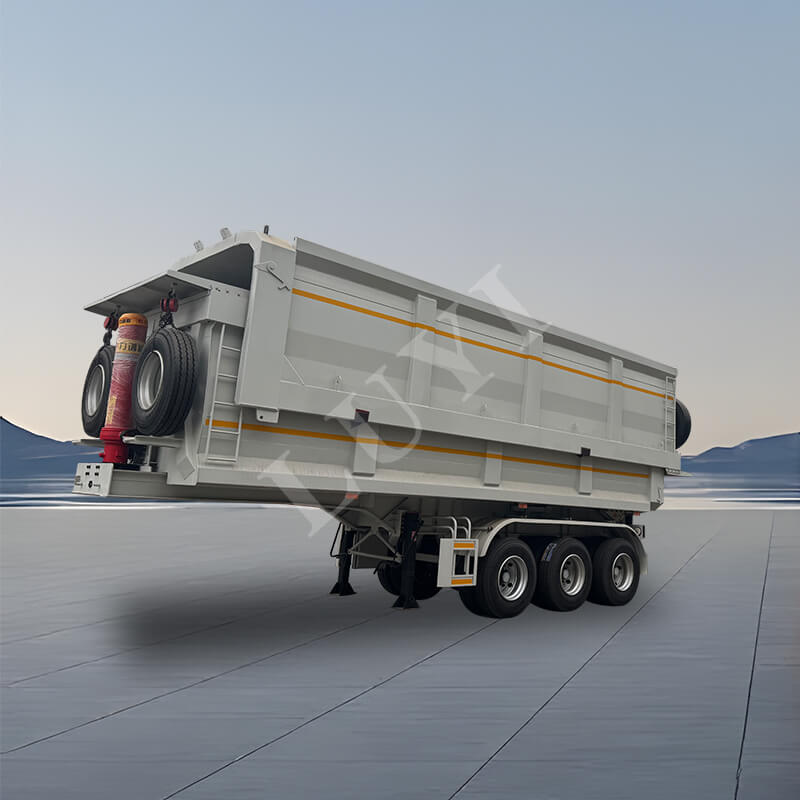 Háromtengelyes 60-80 tonnás hátsó billenős billenős félpótkocsi